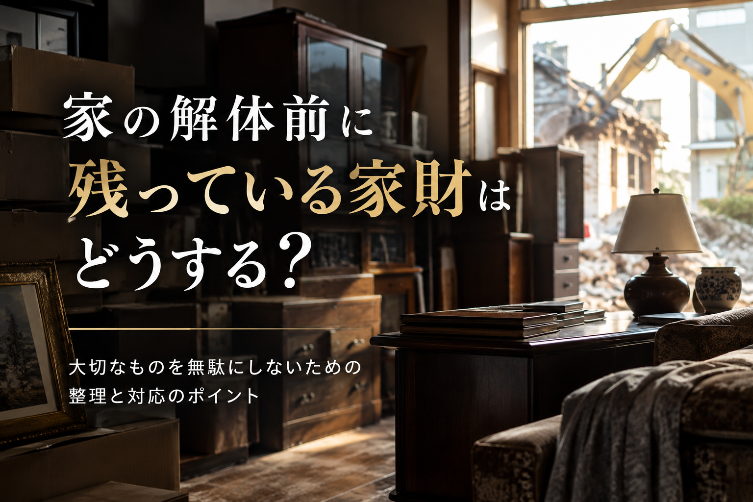 家の解体前に残っている家財はどうする？