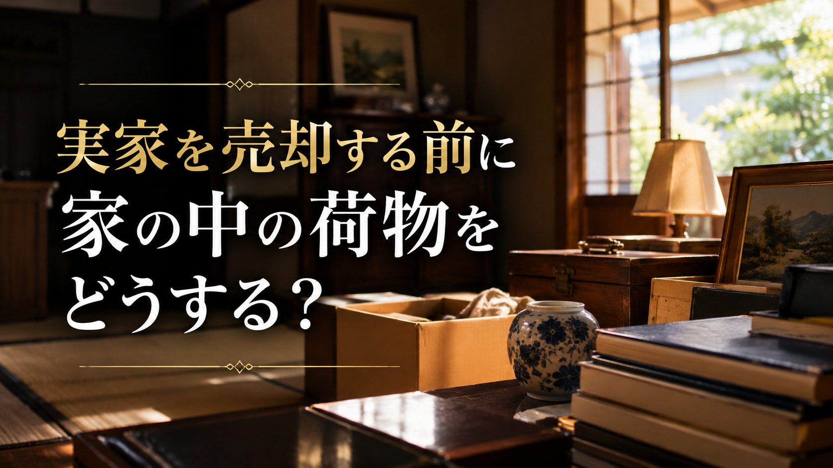実家を売却する前に家の中の荷物をどうする？