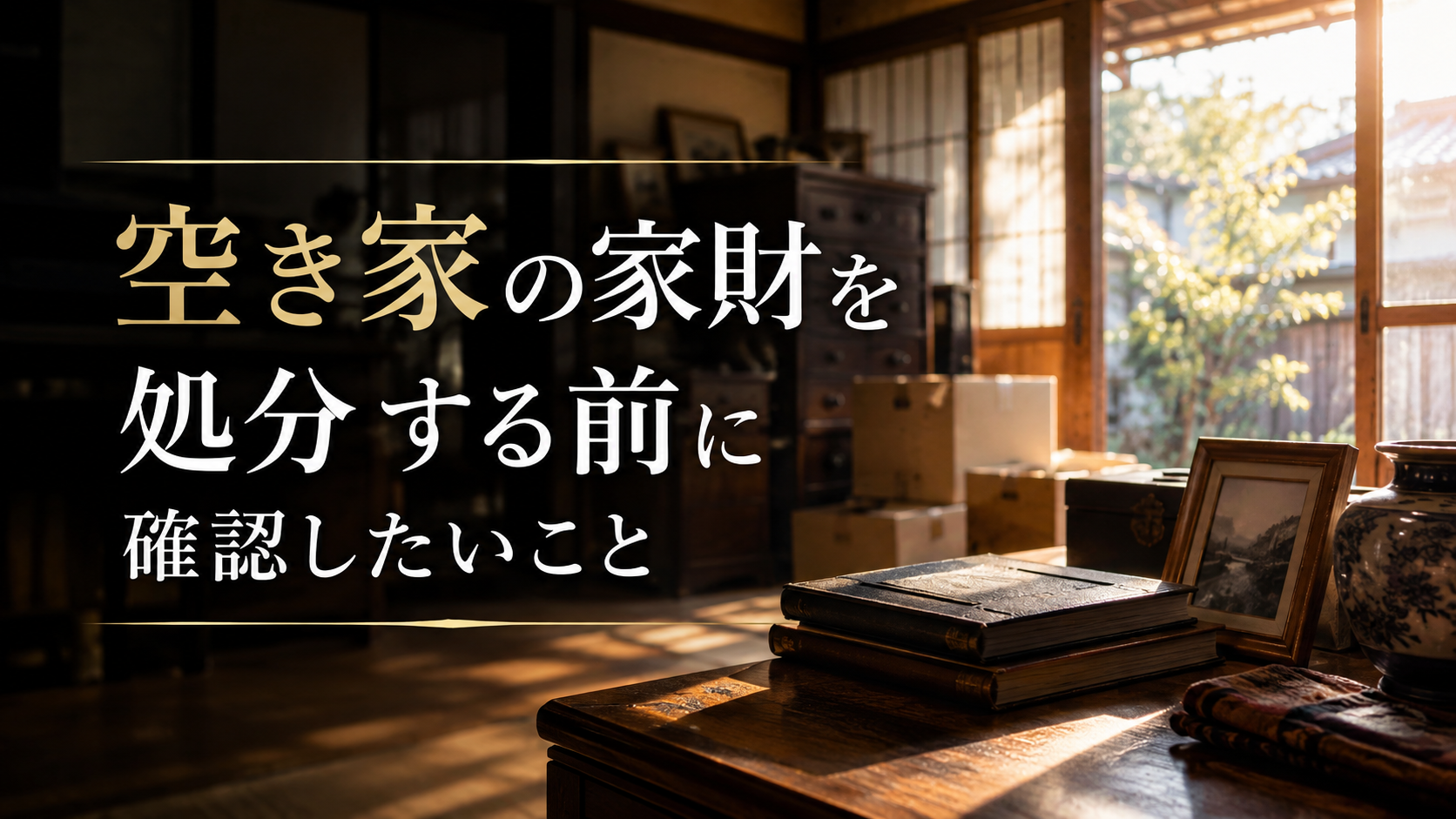 空き家の家財を処分する前に確認したいこと