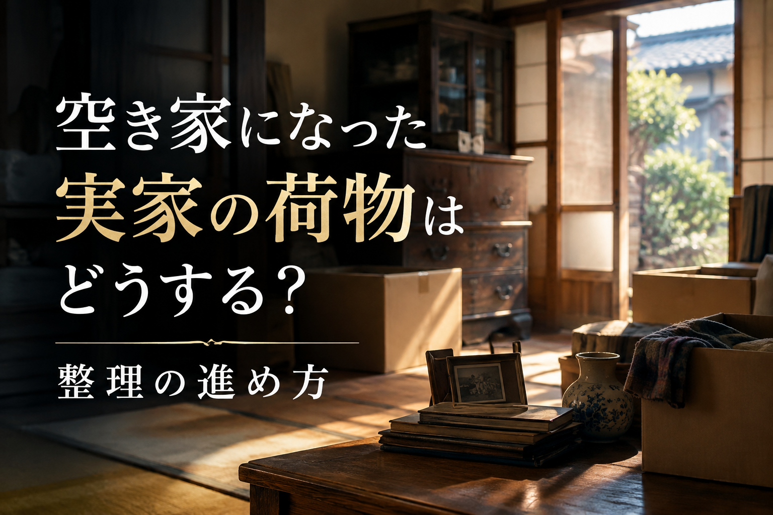 空き家になった実家の荷物はどうする？整理の進め方