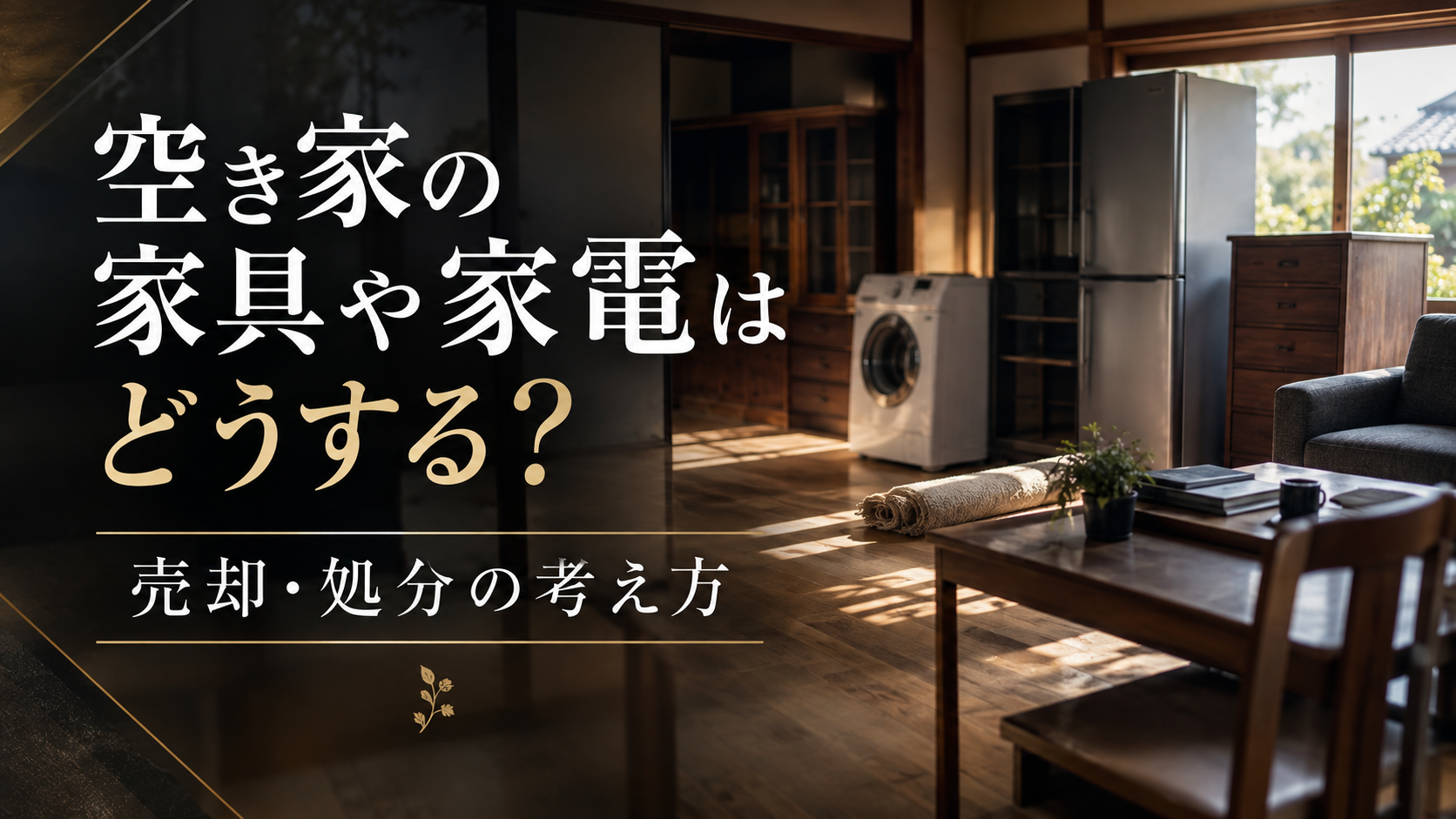 空き家の家具や家電はどうする？売却・処分の考え方