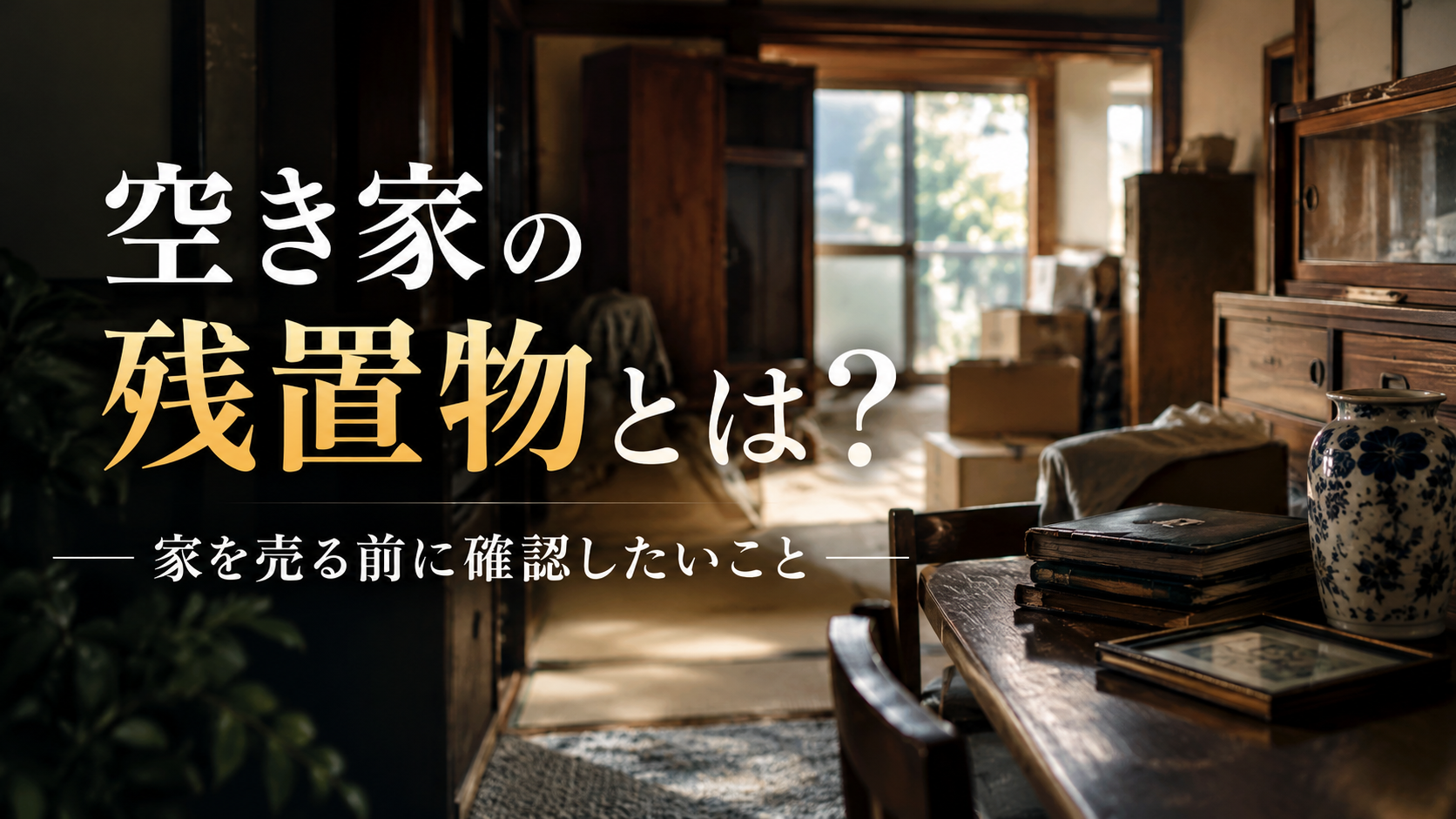 空き家の残置物とは？家を売る前に確認したいこと